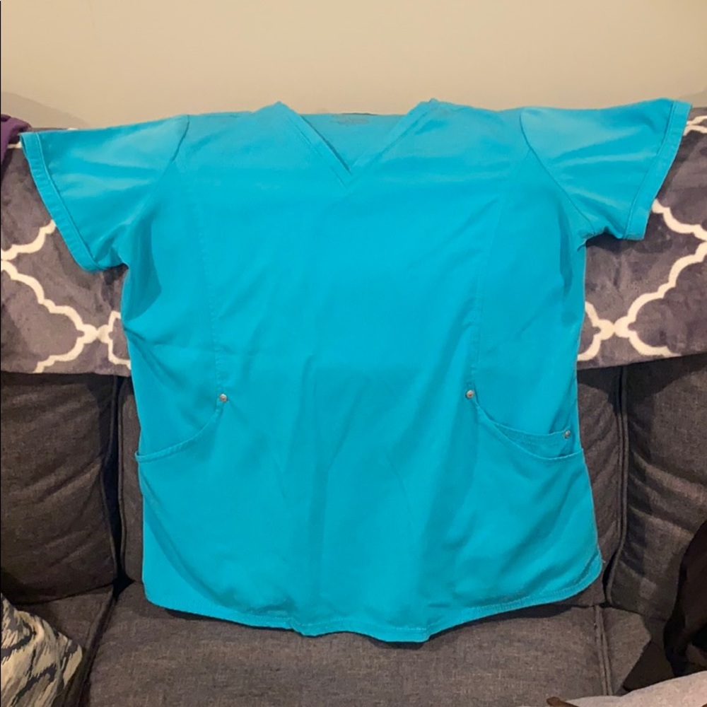 Turquoise Beyond Scrubs top